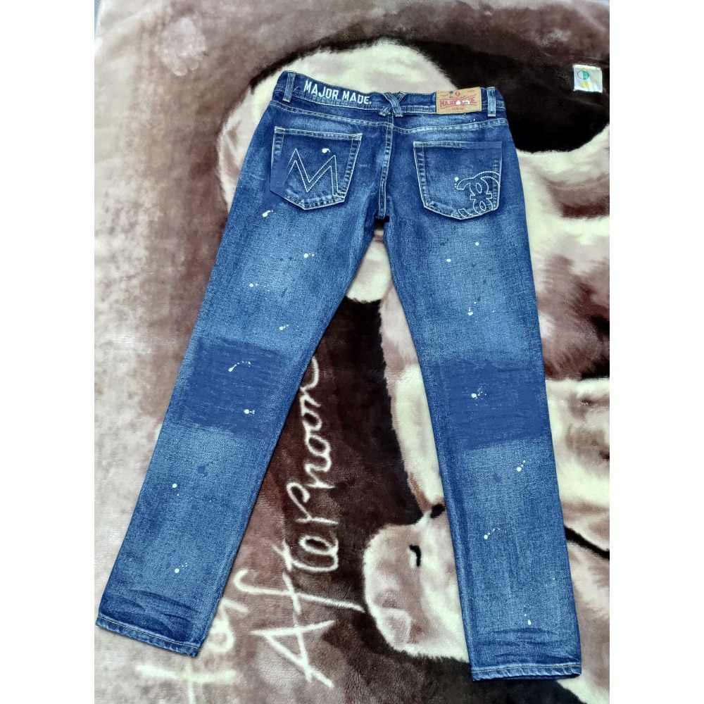 MAJOR MADE 厚磅挺版 牛仔褲 L 正韓Vikini涼感3度淺藍牛仔褲L-細節圖7