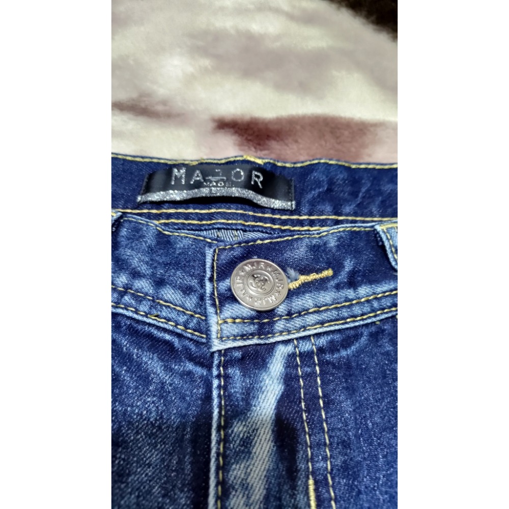 MAJOR MADE 厚磅挺版 牛仔褲 L 正韓Vikini涼感3度淺藍牛仔褲L-細節圖9