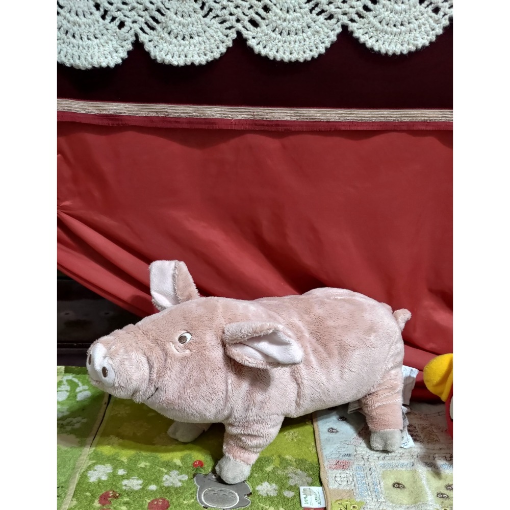 二手 宜得利家居 QQ靠墊 抱枕 IKEA 填充娃娃 粉紅豬-細節圖5