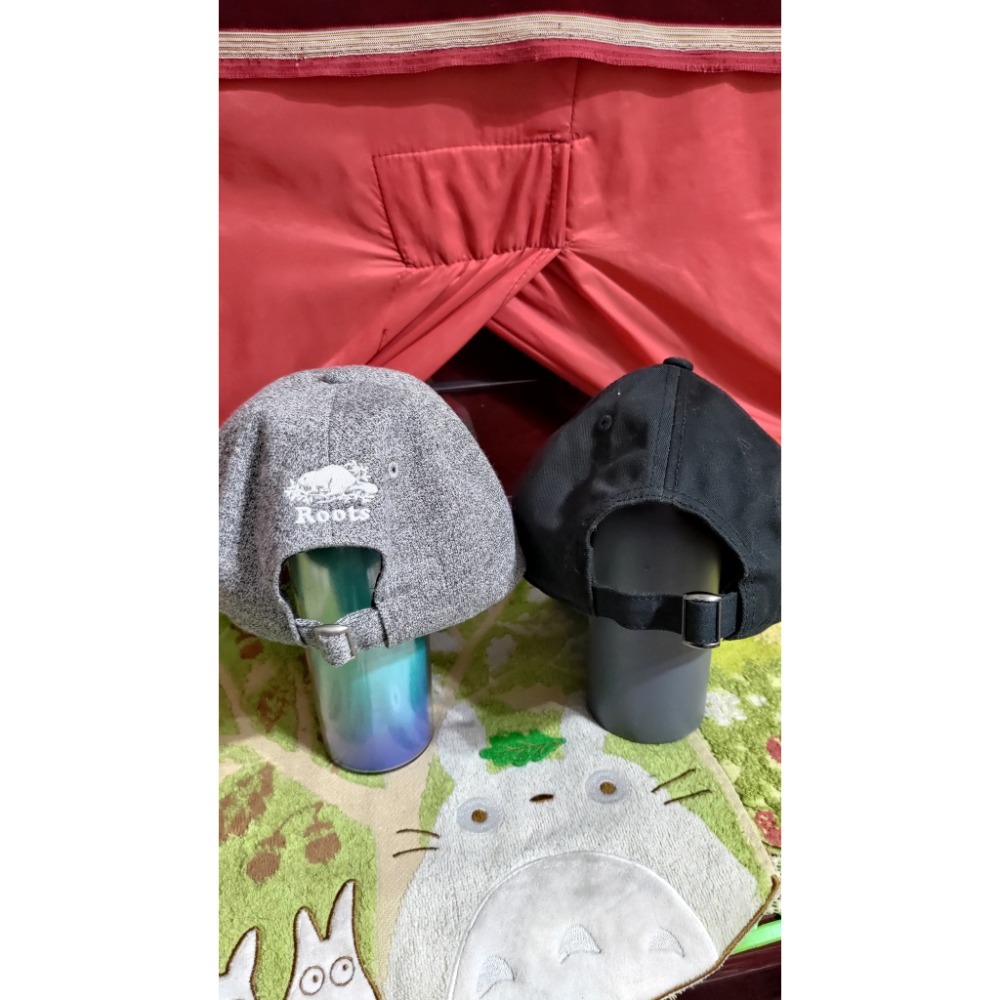 二手 ROOTS 大童楜椒灰售出帽子 56公分 converse 黑色棒球帽56-61公分-細節圖2