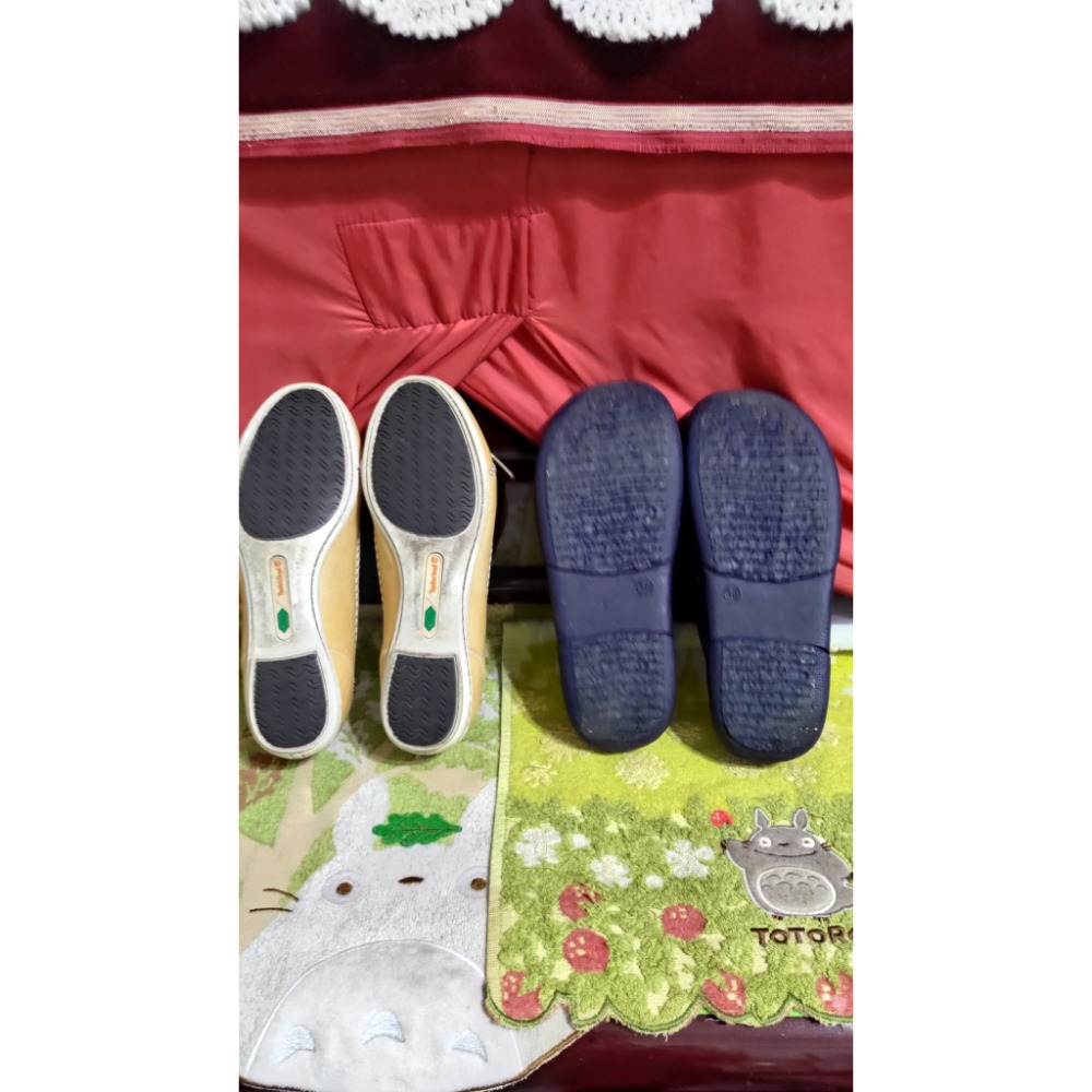 二手 Timberland 黃色真皮革 淺色 芭蕾平底鞋5.5W=36號 真皮厚底涼鞋 拖鞋 36號-細節圖3
