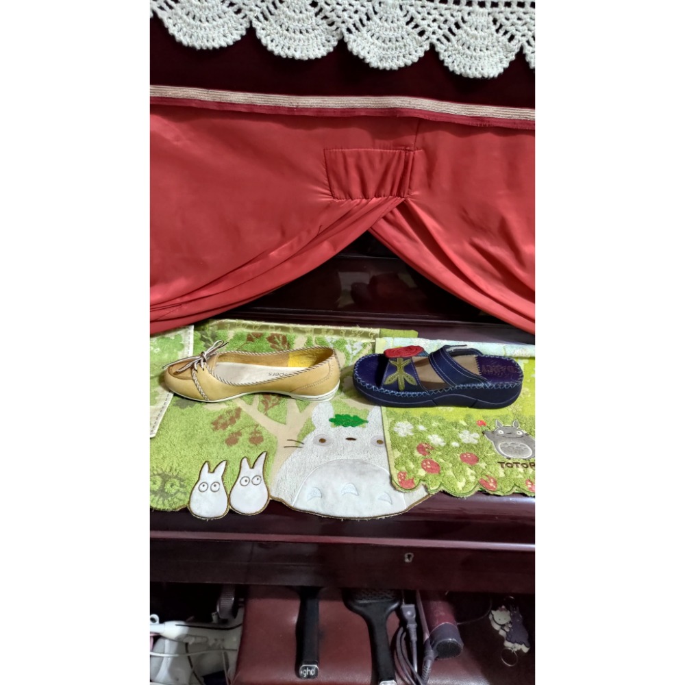 二手 Timberland 黃色真皮革 淺色 芭蕾平底鞋5.5W=36號 真皮厚底涼鞋 拖鞋 36號-細節圖4