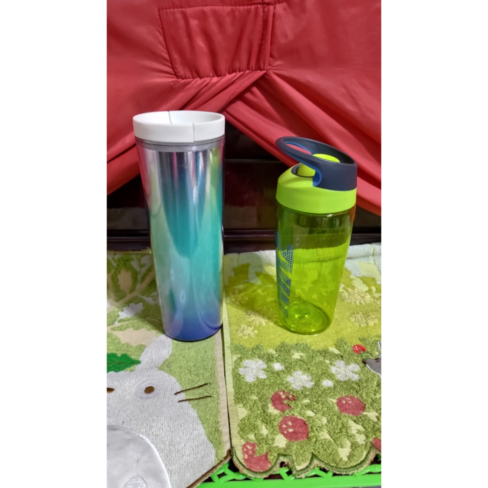 二手 星巴克 冷水杯473ml 旅行杯 Nike 推蓋式 冷水壺 黃綠 160Z-細節圖4