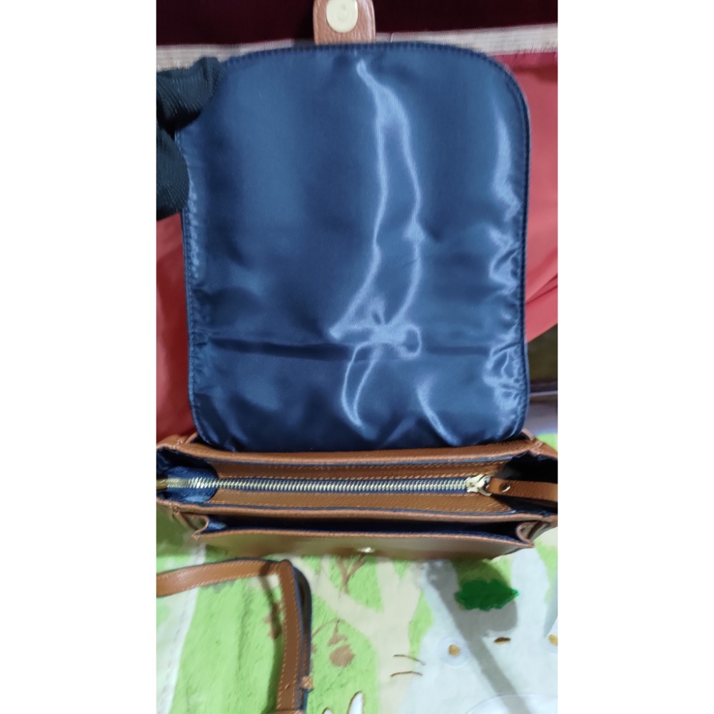 Cath Kidston 半月型  千鳥格 手提包 肩背包 PEPPER S 牛皮馬鞍包已售-細節圖9