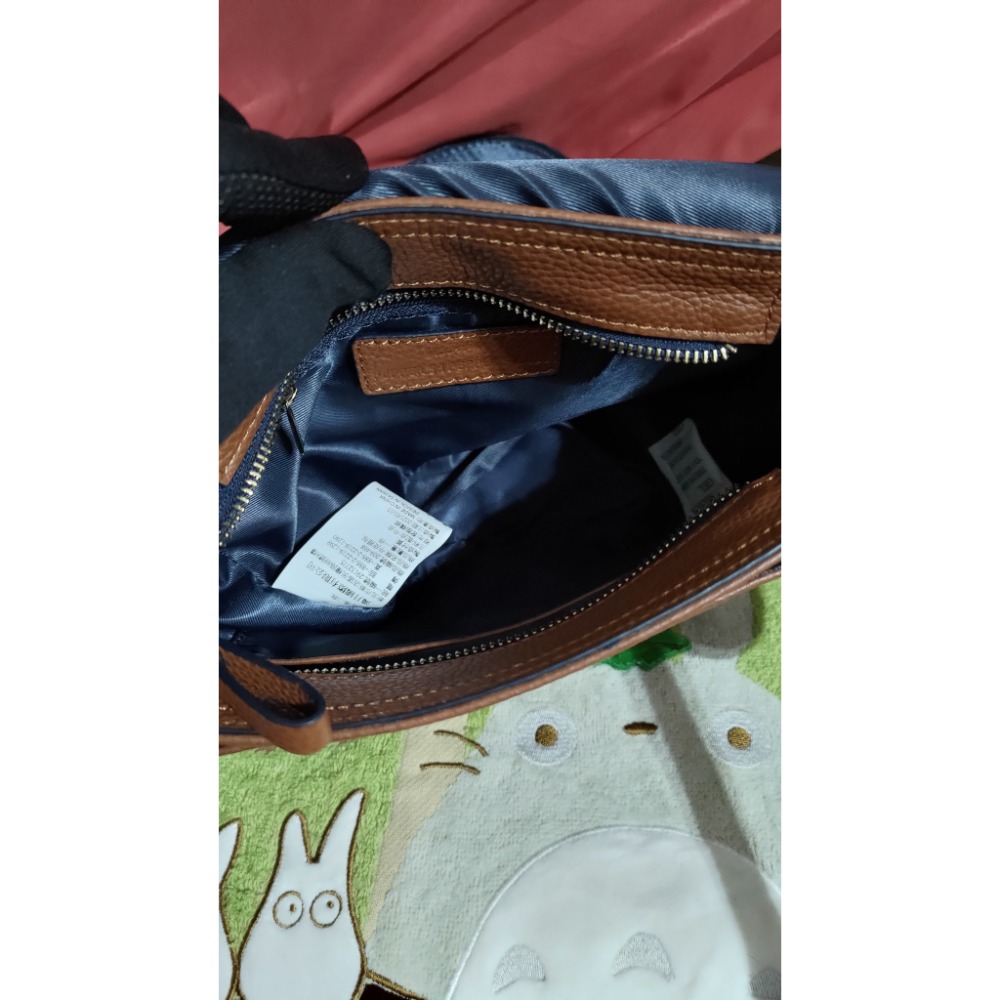 Cath Kidston 半月型  千鳥格 手提包 肩背包 PEPPER S 牛皮馬鞍包已售-細節圖10