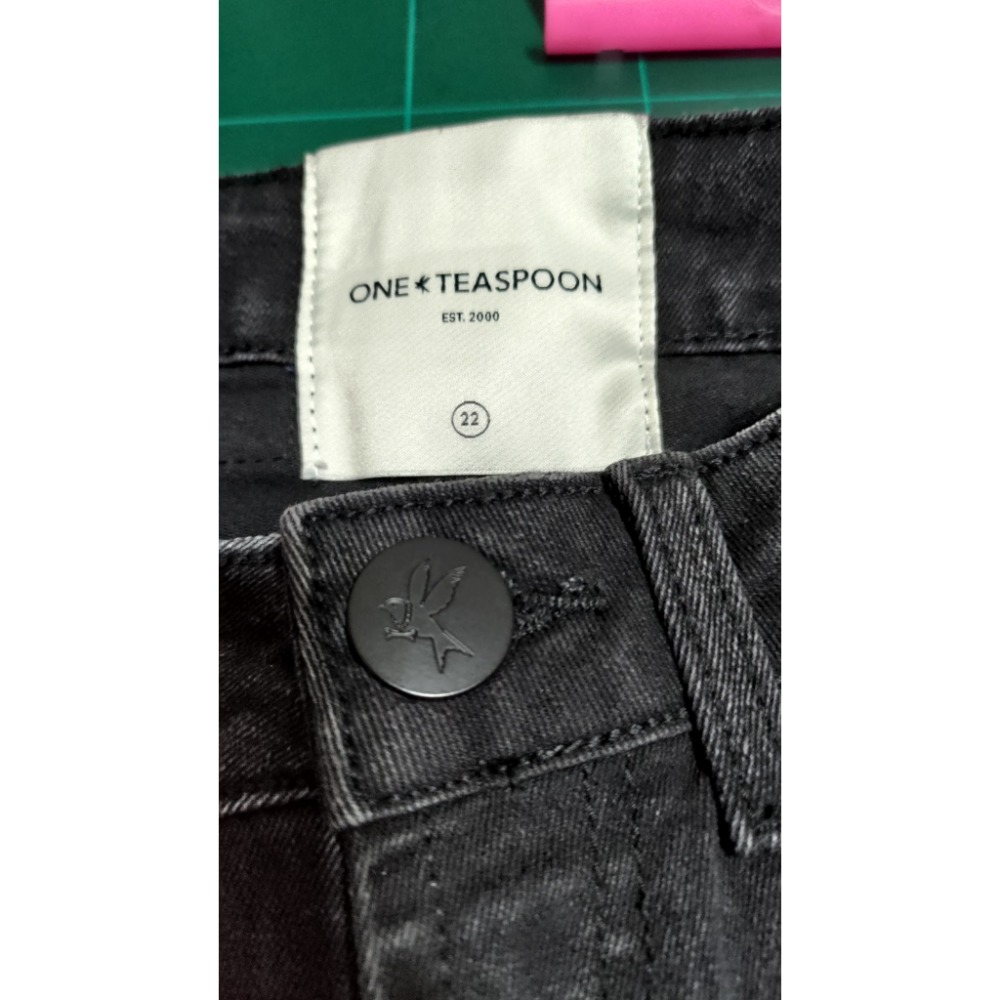 二手 One teaspoon 彈性牛仔褲22腰 PUMA 長褲厚磅冬款XS 束口褲-細節圖8