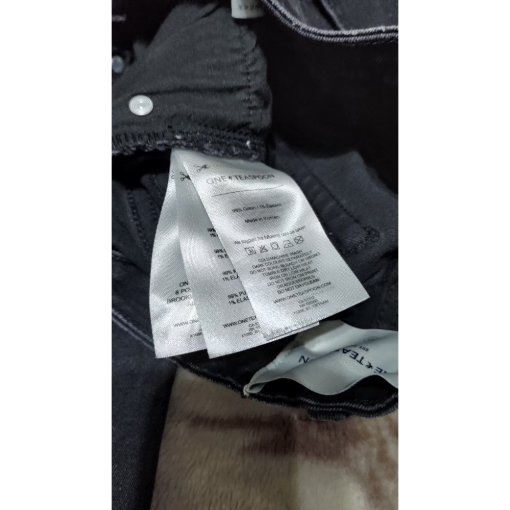 二手 One teaspoon 彈性牛仔褲22腰 PUMA 長褲厚磅冬款XS 束口褲-細節圖10