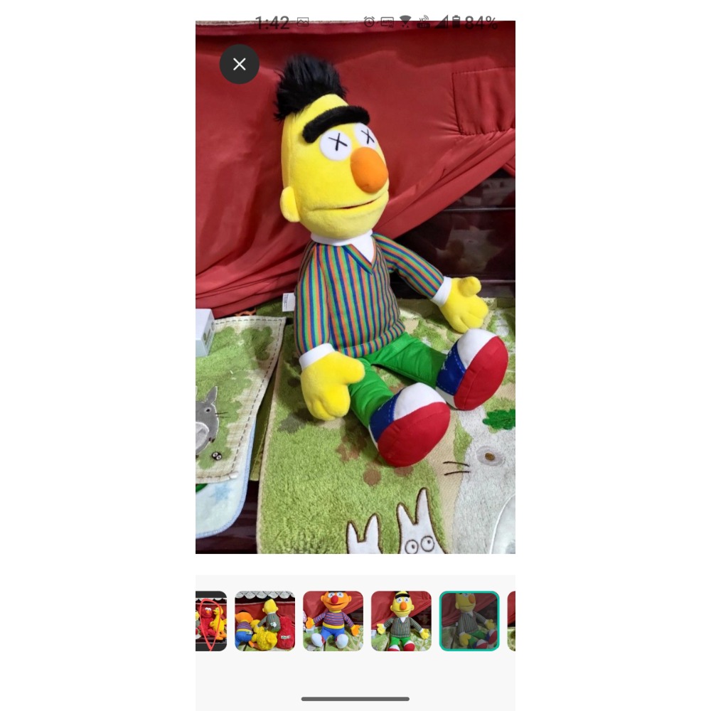 KAWS×Sesame Street×UNIQLO  Elmo紅絨毛娃娃 餅乾獸 黃臉伯特 橘臉厄尼 維尼蜜蜂背-細節圖7