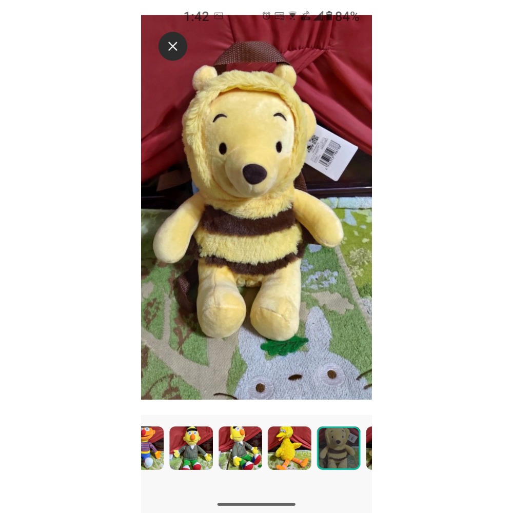 KAWS×Sesame Street×UNIQLO  Elmo紅絨毛娃娃 餅乾獸 黃臉伯特 橘臉厄尼 維尼蜜蜂背-細節圖8