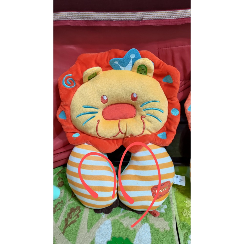 二手 Lucky Baby 旅行護頸枕 嬰兒 汽座枕頭 獅子-細節圖5