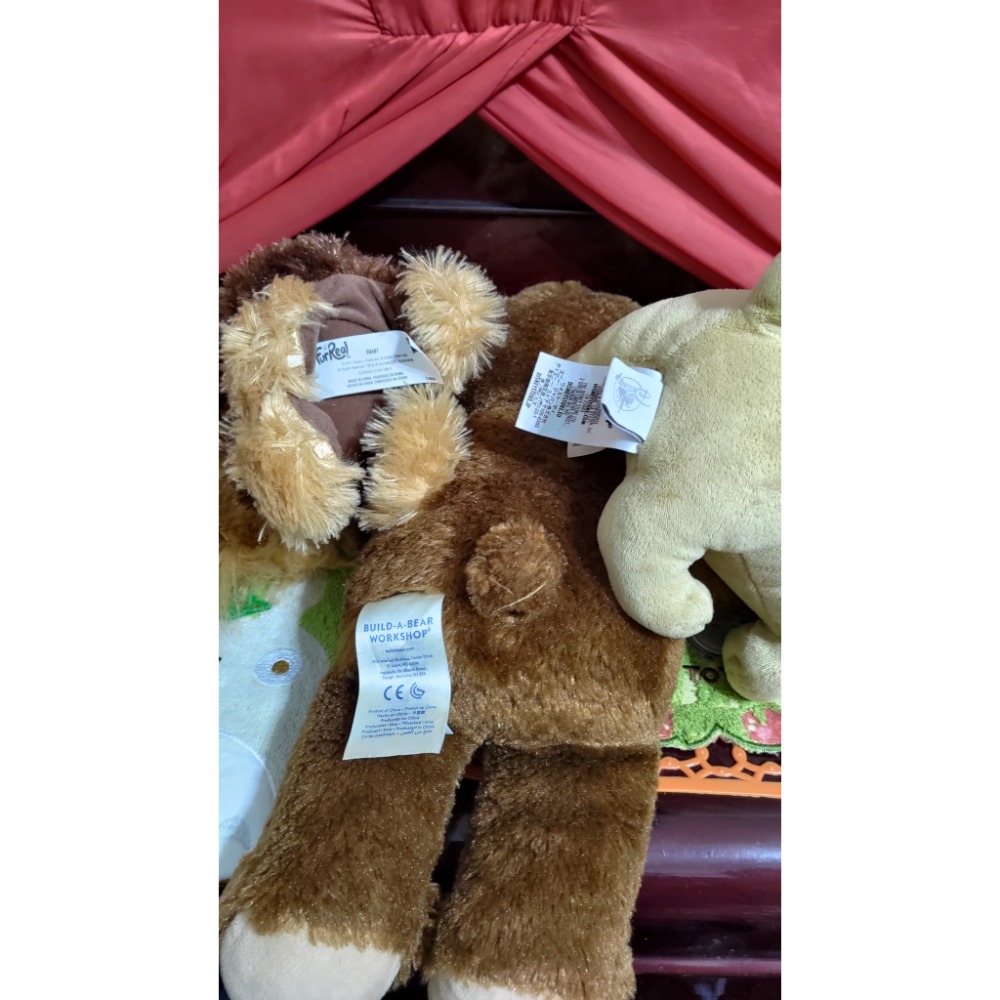 孩之寶狗玩具 Build A BEAR 棕色泰迪熊毛絨 迪士尼少年小狗朋友哈巴狗-細節圖3