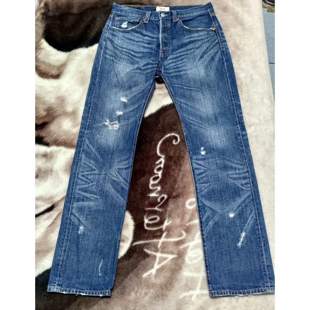 二手 男款 Superdry牛仔褲30腰 LEVIS 501直筒排扣牛仔褲31腰-細節圖4