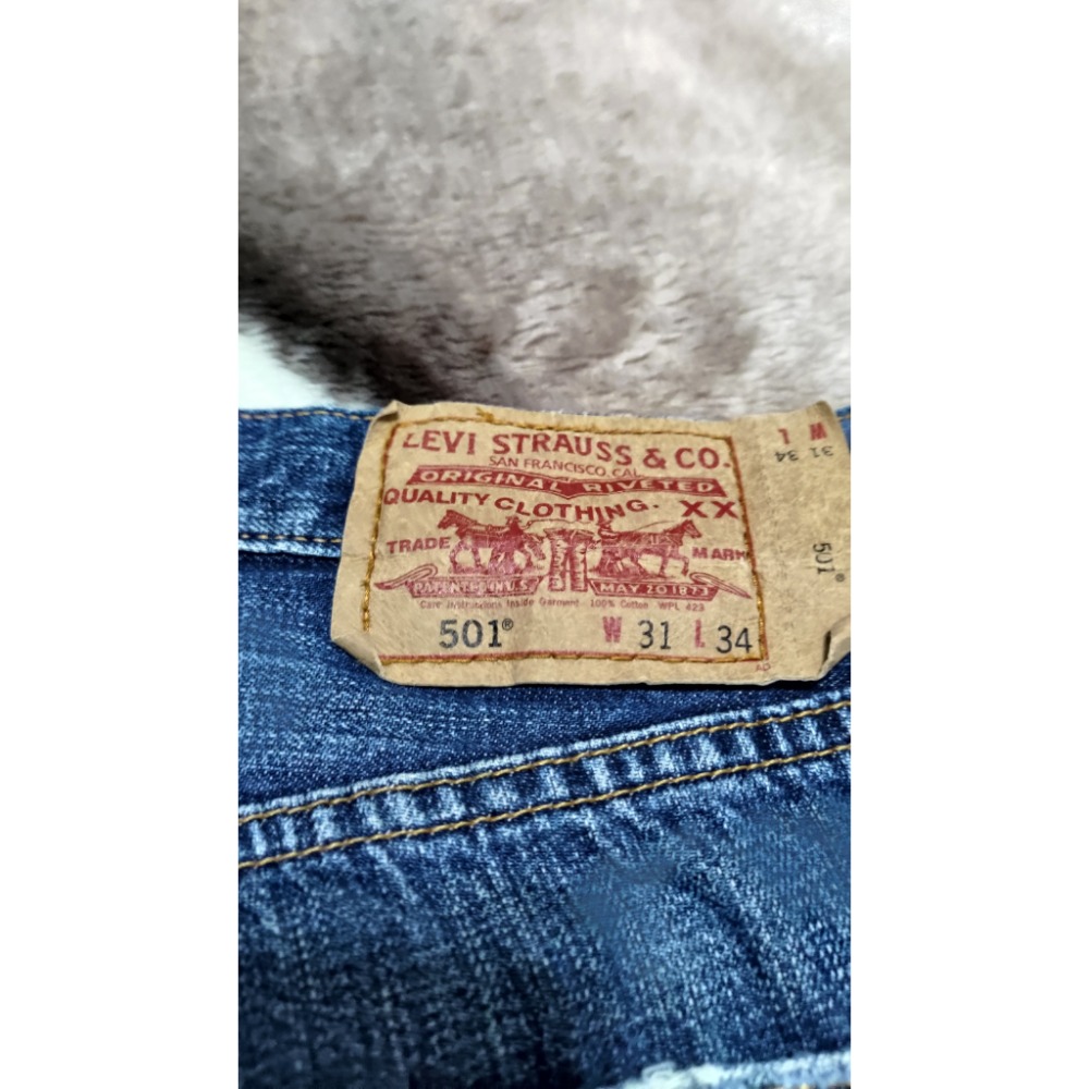 二手 男款 Superdry牛仔褲30腰 LEVIS 501直筒排扣牛仔褲31腰-細節圖7