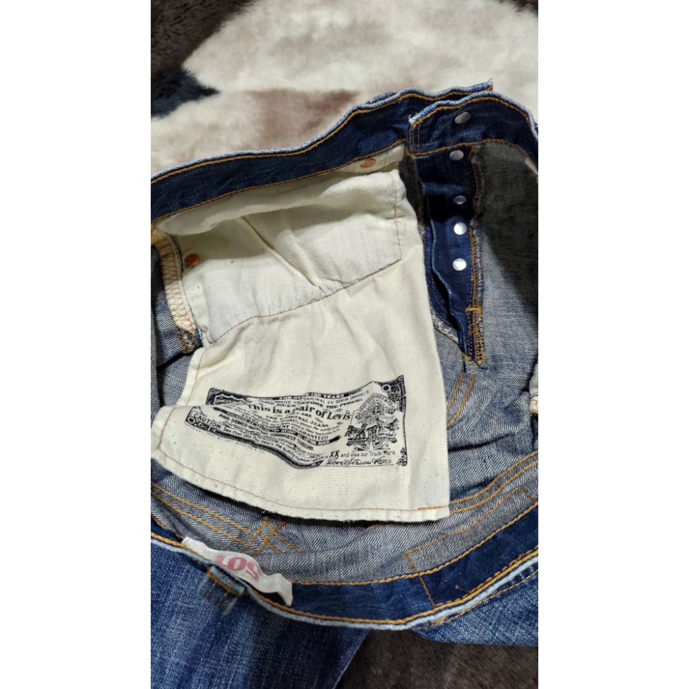 二手 男款 Superdry牛仔褲30腰 LEVIS 501直筒排扣牛仔褲31腰-細節圖8