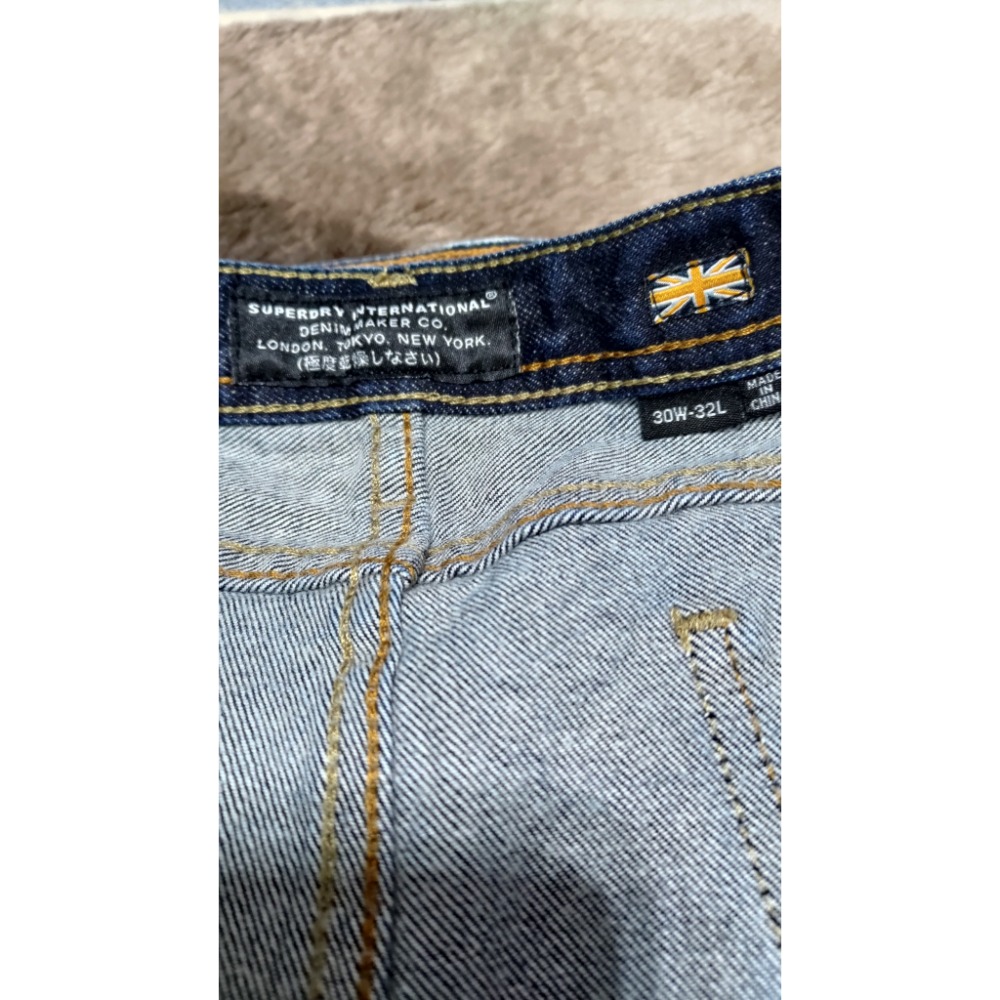 二手 男款 Superdry牛仔褲30腰 LEVIS 501直筒排扣牛仔褲31腰-細節圖9