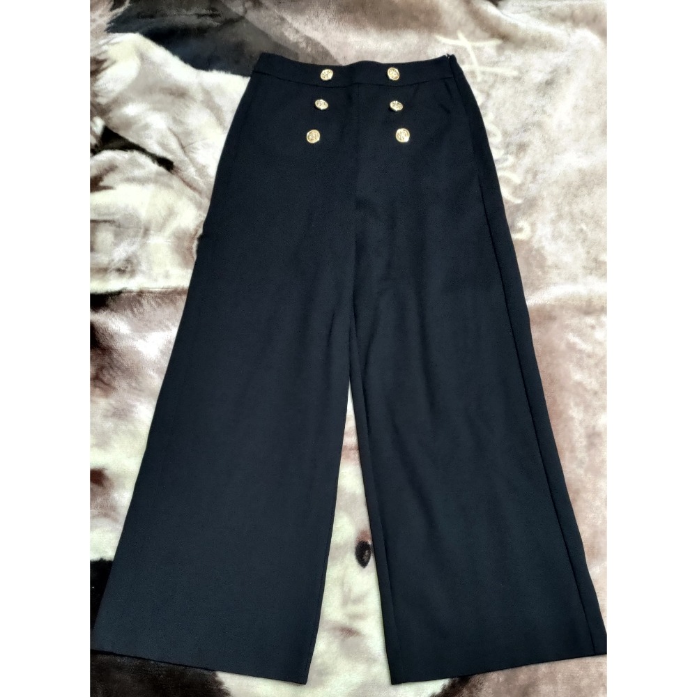 二手SO NICE 厚磅 冬款黑色長褲 S 36碼 伊蕾洋毛短裙M-細節圖3