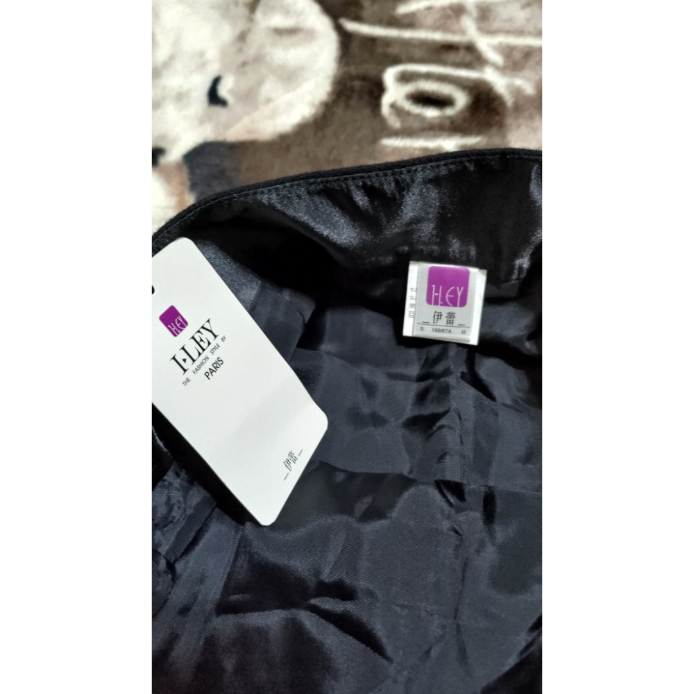 二手SO NICE 厚磅 冬款黑色長褲 S 36碼 伊蕾洋毛短裙M-細節圖9