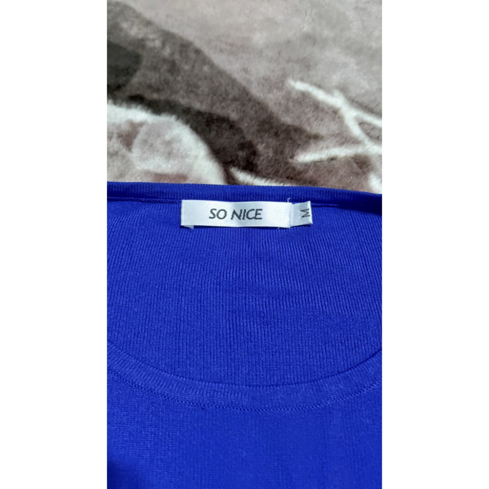 二手 SO NICE 針織衫 八分袖 M FASHION SHOW 美麗諾羊毛100% 38碼-細節圖8