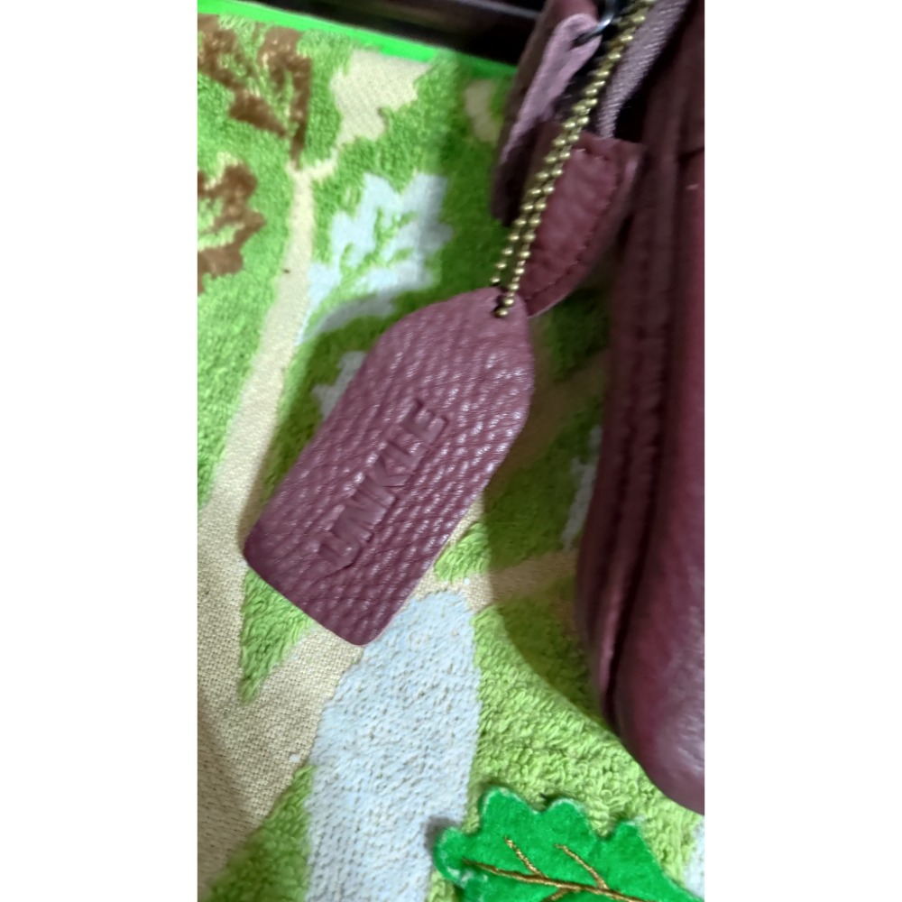 二手 TORY BURCH 海軍藍防潑水軟尼龍後背包 UNKLE 真皮 肩背包 斜背包-細節圖9