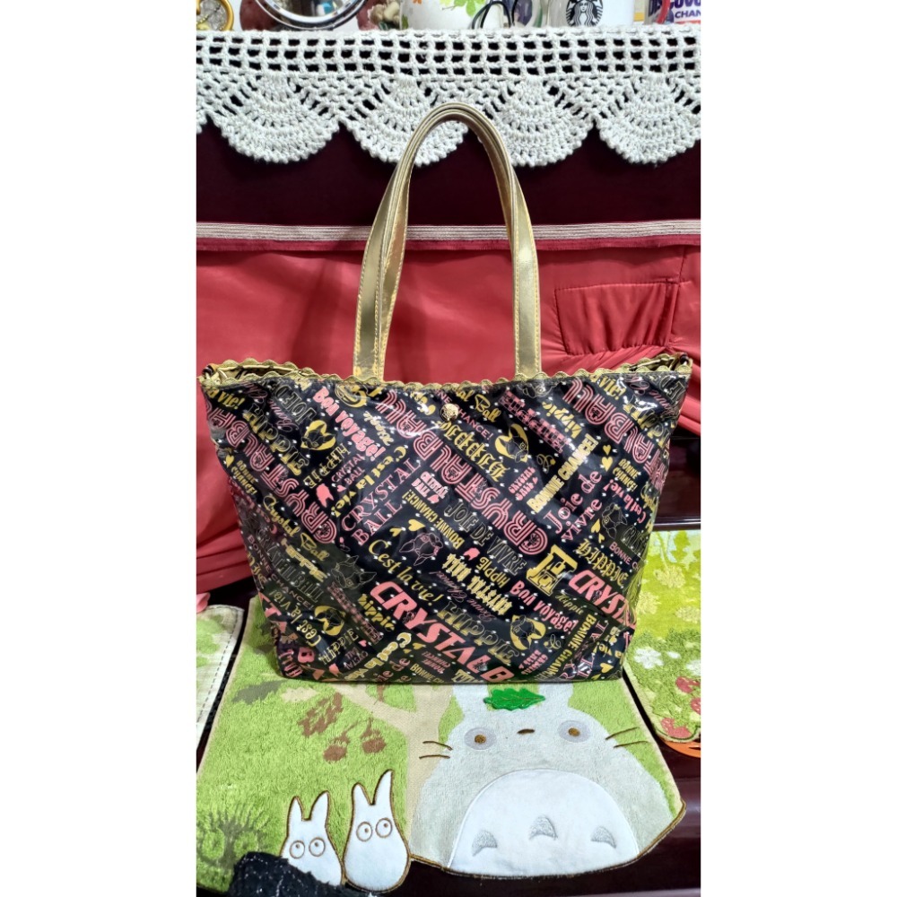 二手 Crystal ball 日本 狗頭包 手提包 肩背包 kipling 玫瑰金霧面 斜背包-細節圖4