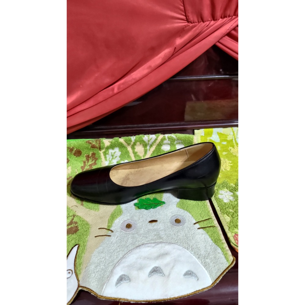 二手 SEMPRE精緻手工真皮 包鞋 24號 黑色 乳膠真皮鞋墊-細節圖5