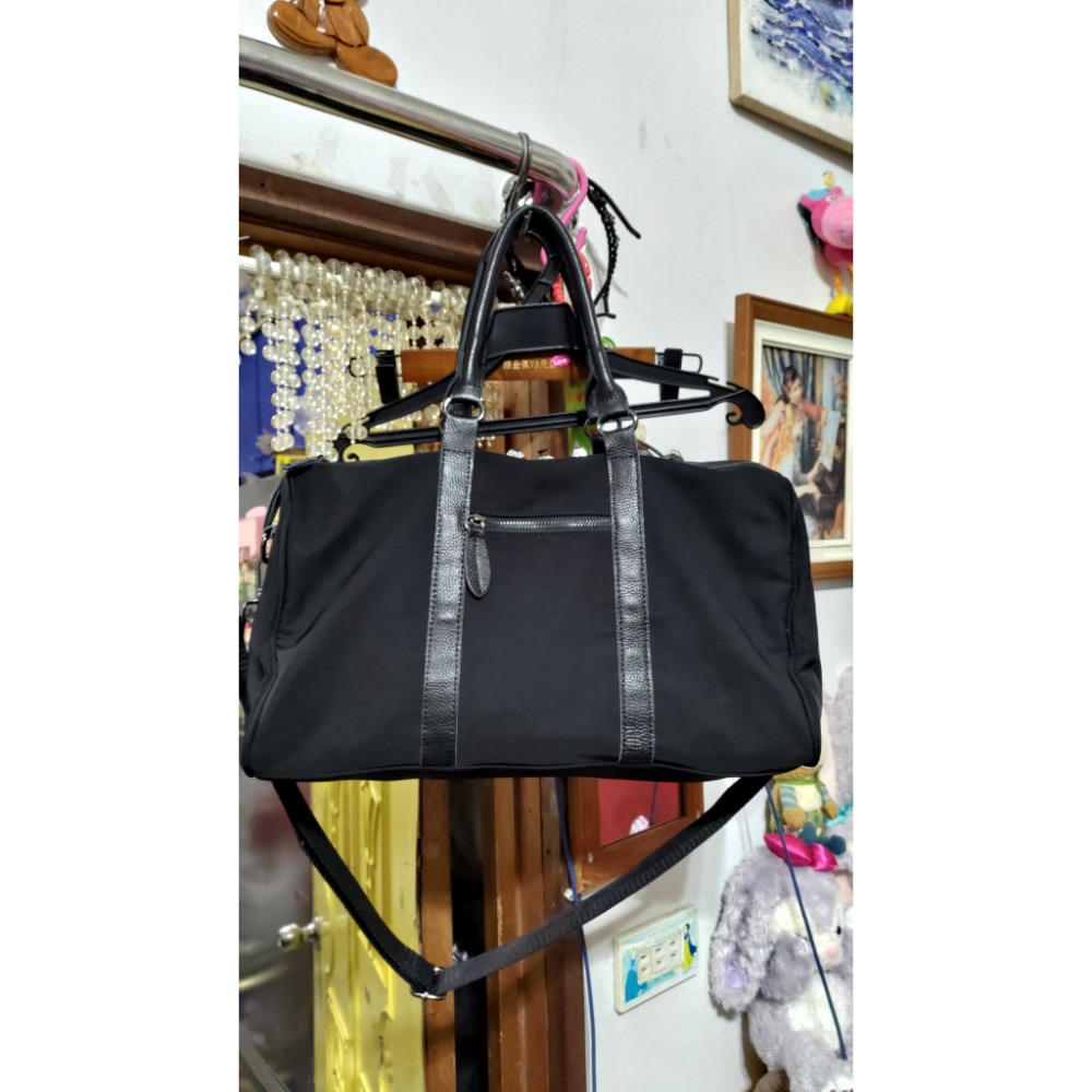 二手 真皮革 手提包 肩背包 斜背包 鉚釘 雙頭拉鍊-細節圖2