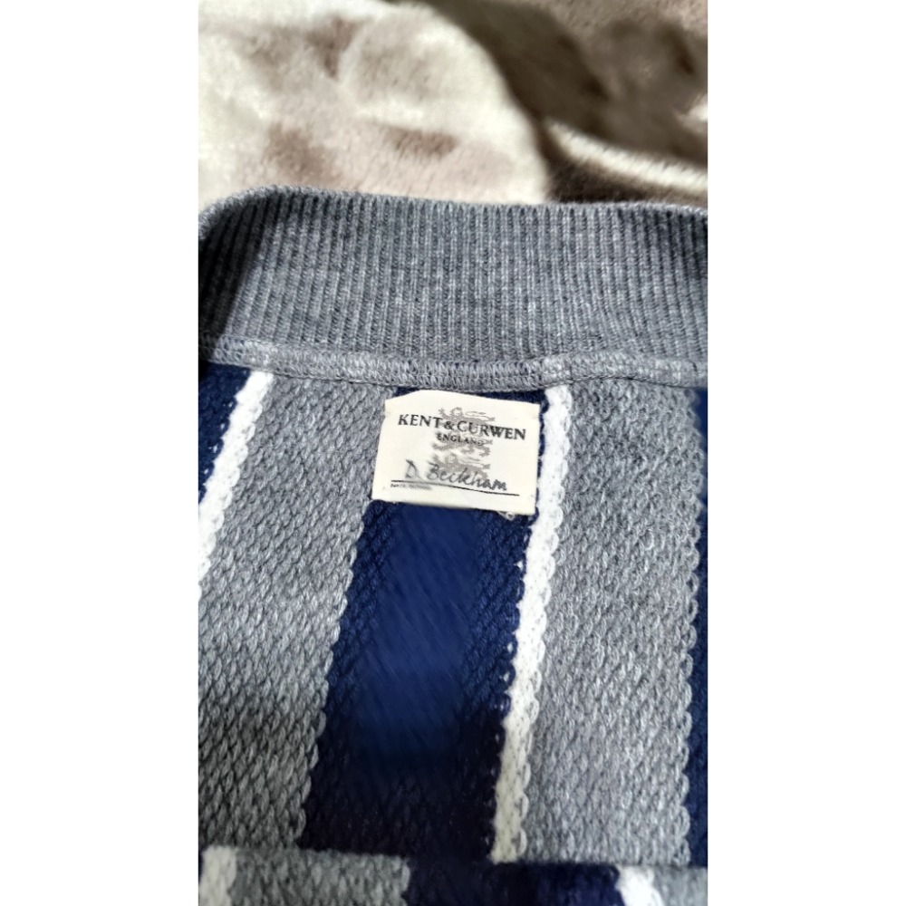 二手 Kent & curwen 玫瑰刺繡 落肩 長袖 復古學院針織衫 毛衣 180/100A L-細節圖4