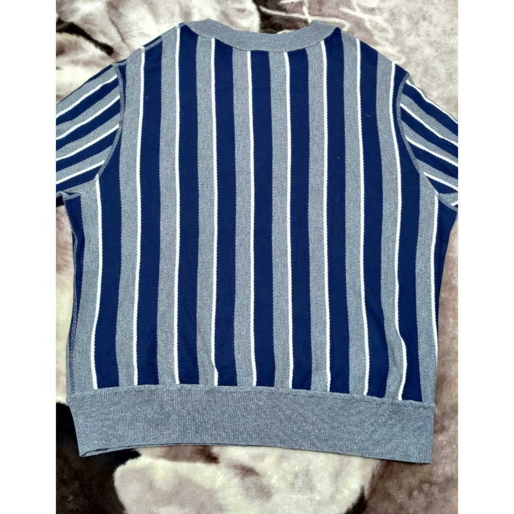 二手 Kent & curwen 玫瑰刺繡 落肩 長袖 復古學院針織衫 毛衣 180/100A L-細節圖7