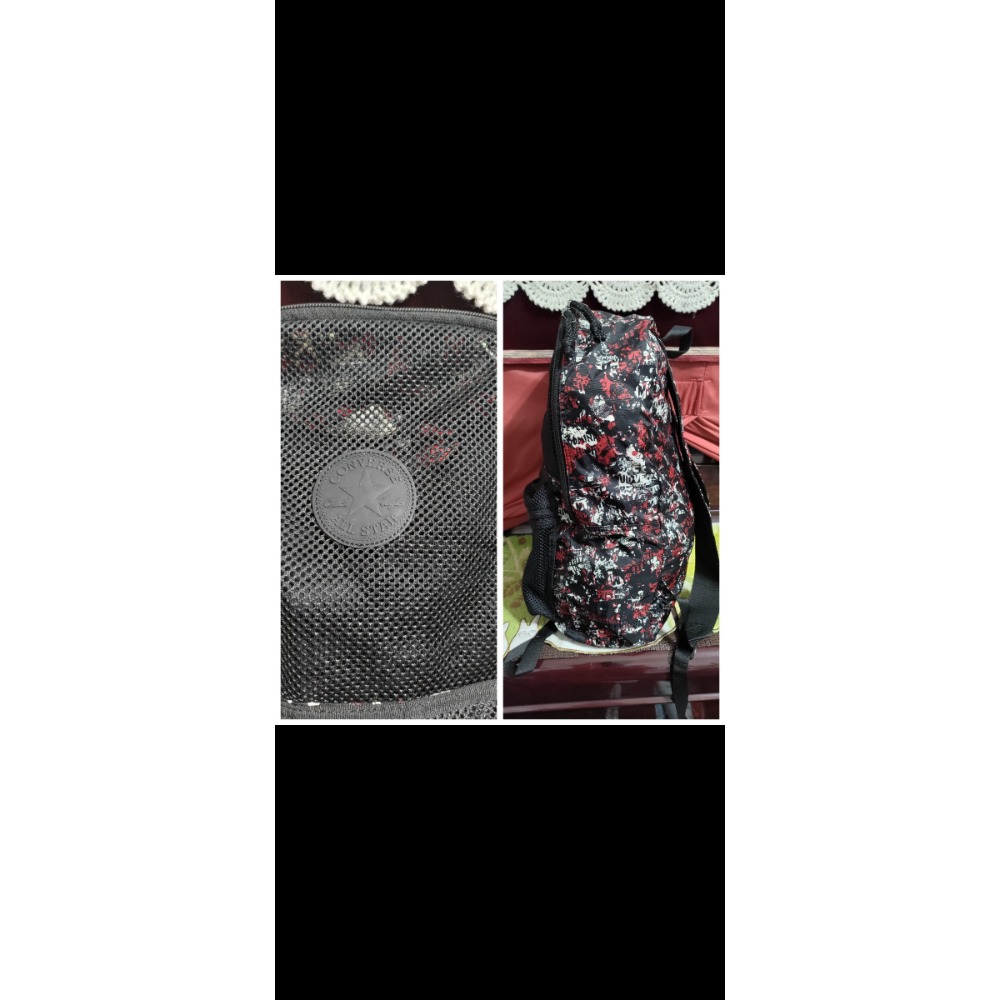 二手 Kazima 後背包 網布 迷彩 可收納 ELLE 手提包 後背包 厚磅商品皆實拍，圖請一一放大檢查，有問題都-細節圖6