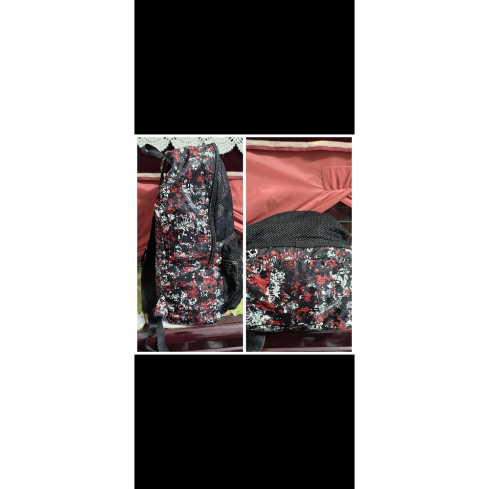 二手 Kazima 後背包 網布 迷彩 可收納 ELLE 手提包 後背包 厚磅商品皆實拍，圖請一一放大檢查，有問題都-細節圖7