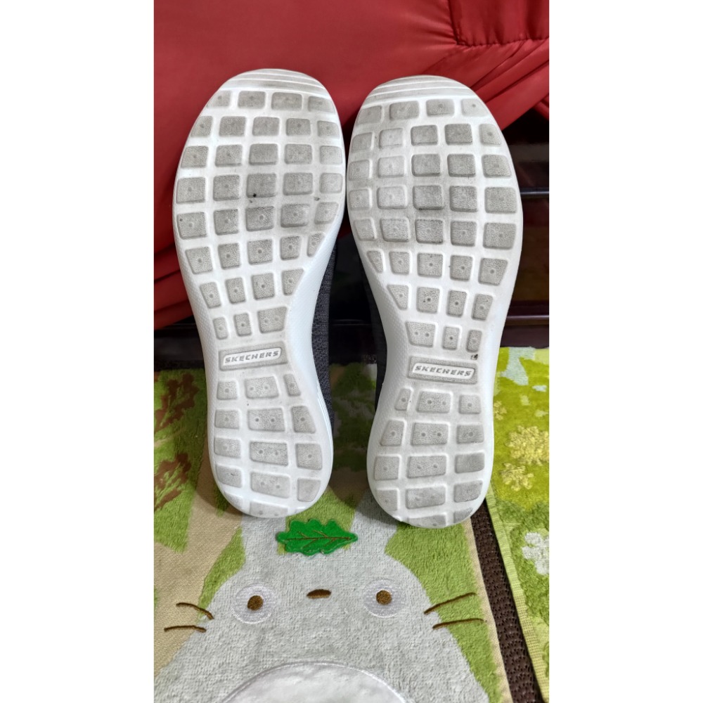 二手 Skechers 女鞋 休閒鞋 記憶海棉 木炭黑色 芭蕾平底鞋25.5公分-細節圖8