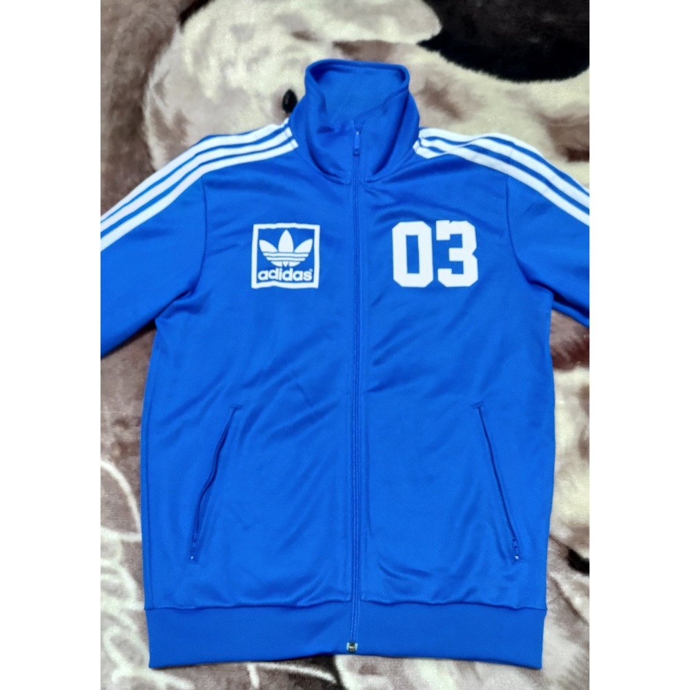 二手 H&M 刺繡重磅緞面棒球外套 170/92A  adidas 立領長袖外套 二件都是美國尺吋S-細節圖2