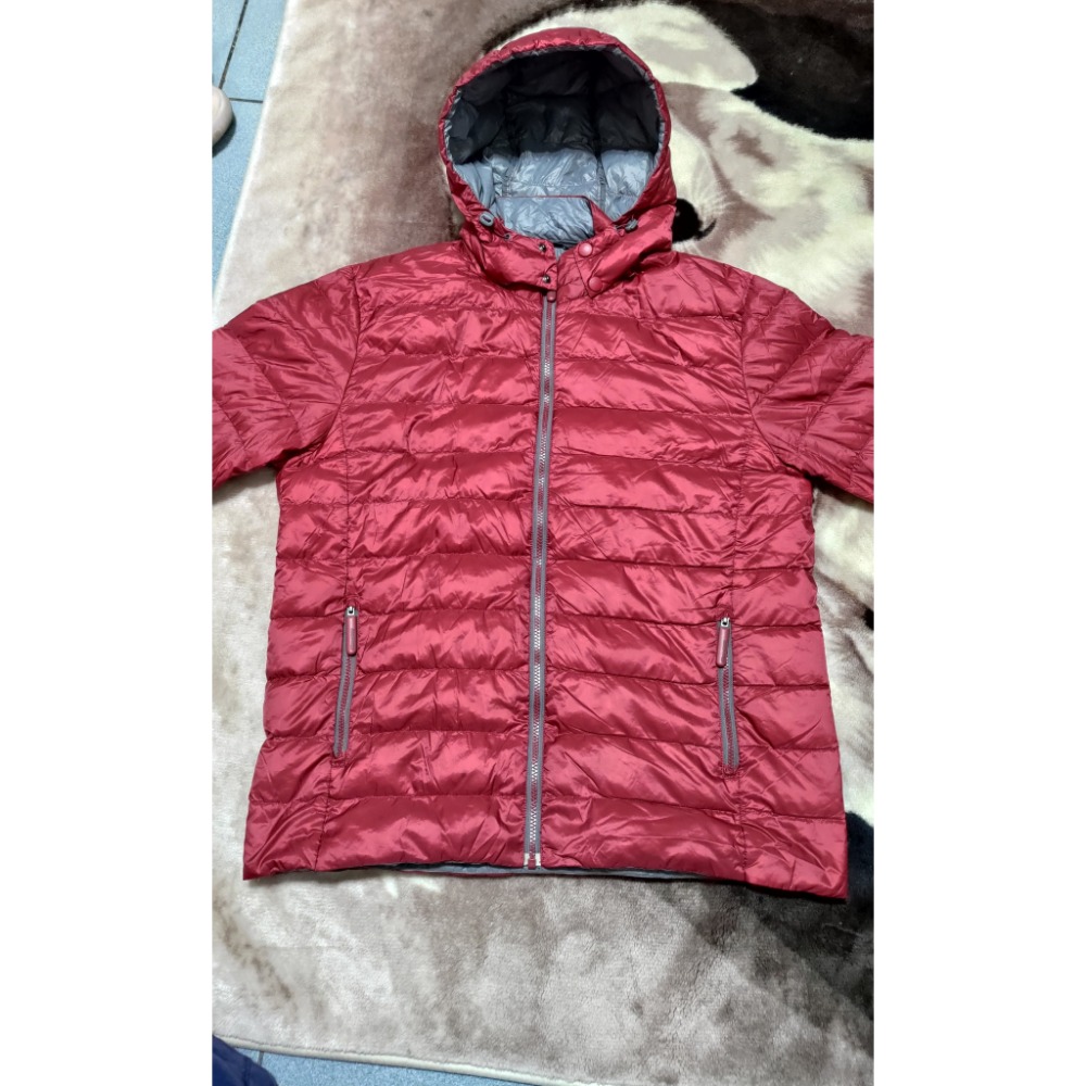 二手 MLB厚磅連帽刺繡logo外套L lativ連帽極輕玩色羽絨外套 L  男款-細節圖2