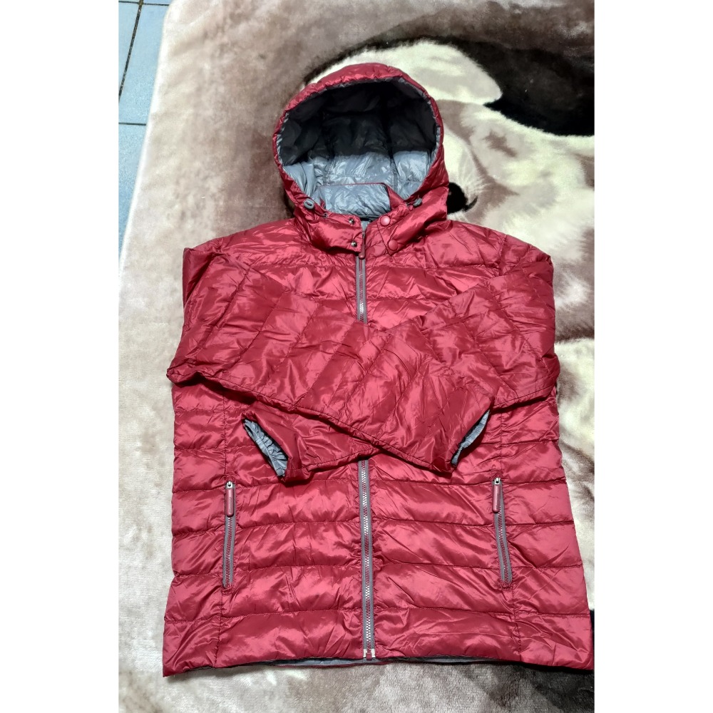 二手 MLB厚磅連帽刺繡logo外套L lativ連帽極輕玩色羽絨外套 L  男款-細節圖7