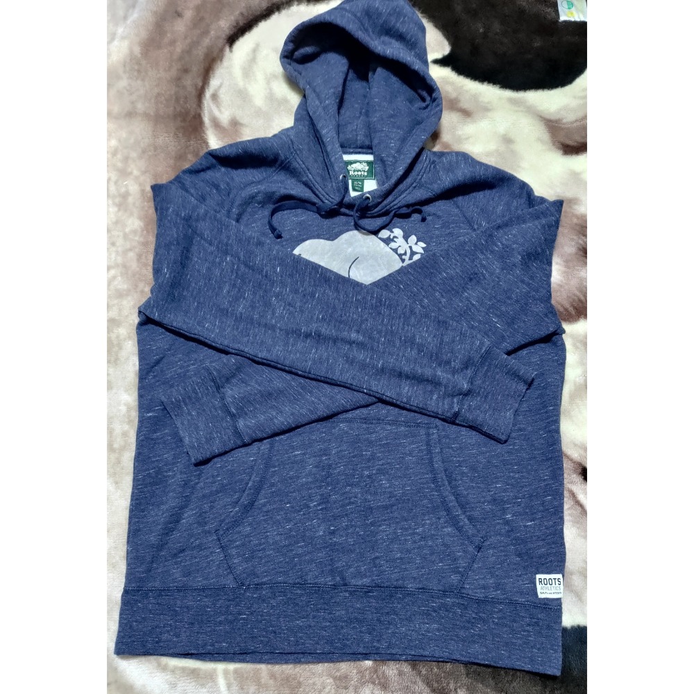 二手 roots 經典 內刷毛 連帽長袖T xl 175/104A-細節圖5