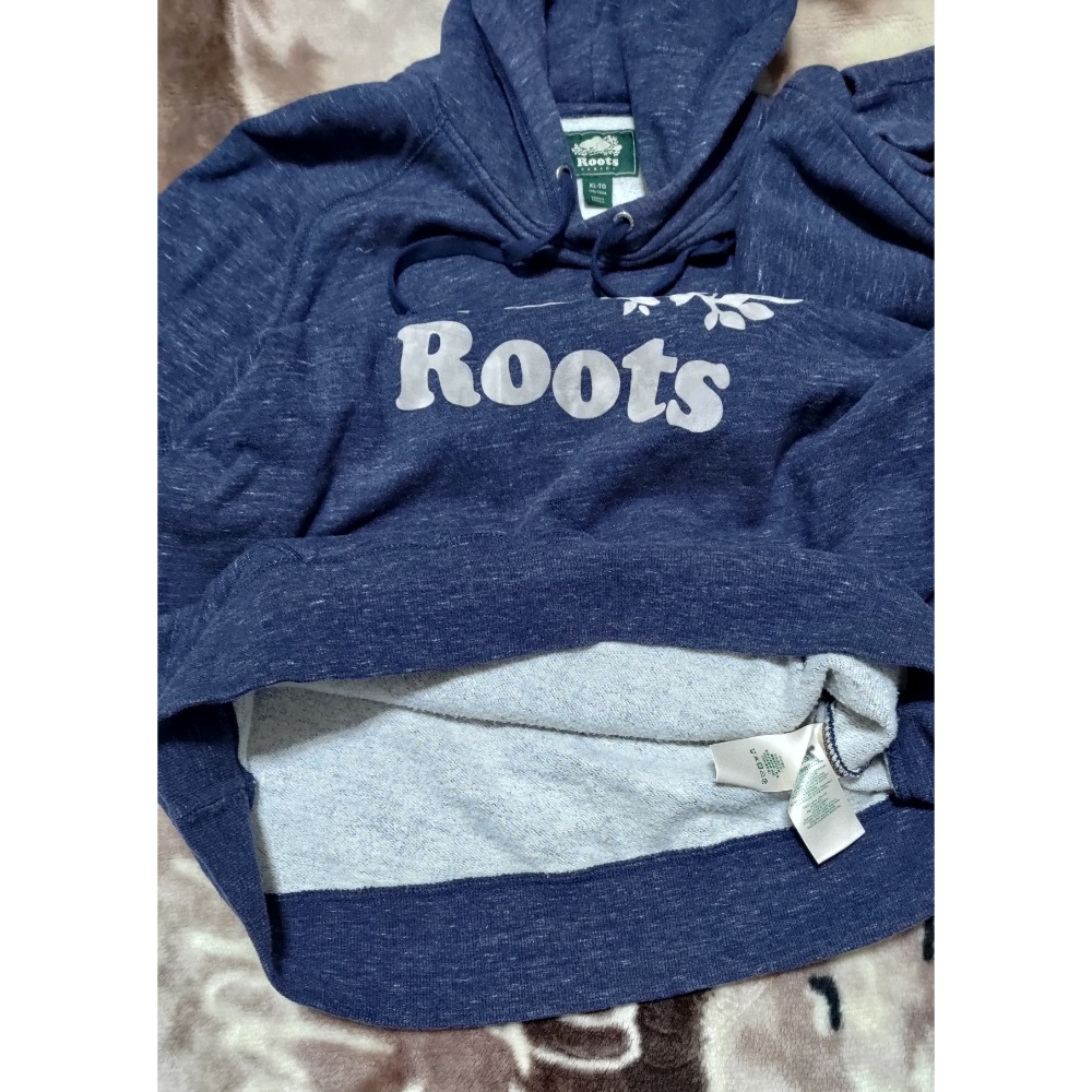 二手 roots 經典 內刷毛 連帽長袖T xl 175/104A-細節圖6
