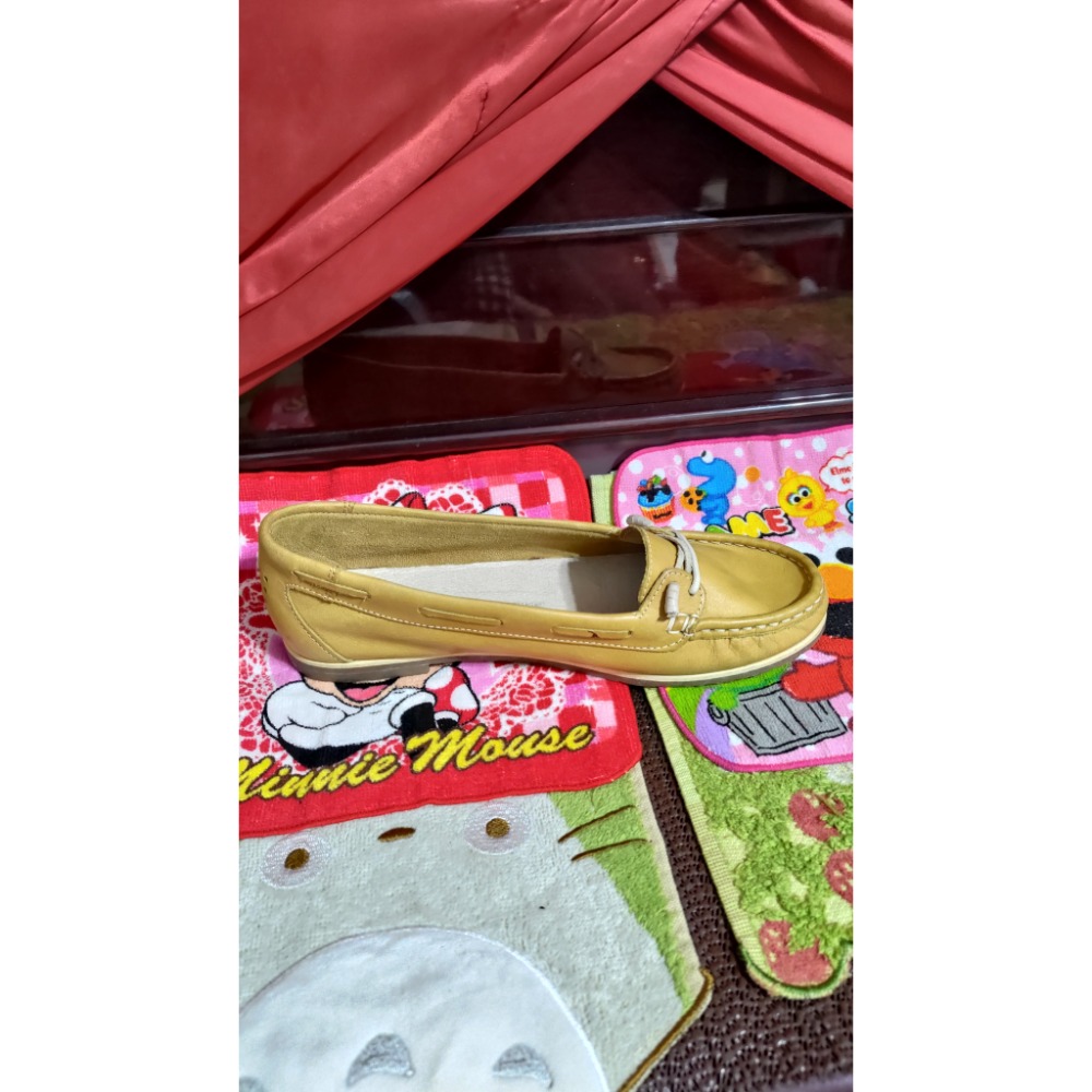 二手TBS 葡萄牙製 皮革 娃娃鞋 皮革鞋墊 平底鞋側面有標誌 背面有20點標誌 38號-細節圖6