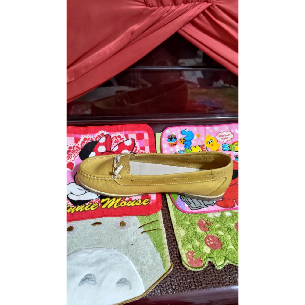 二手TBS 葡萄牙製 皮革 娃娃鞋 皮革鞋墊 平底鞋側面有標誌 背面有20點標誌 38號-細節圖7