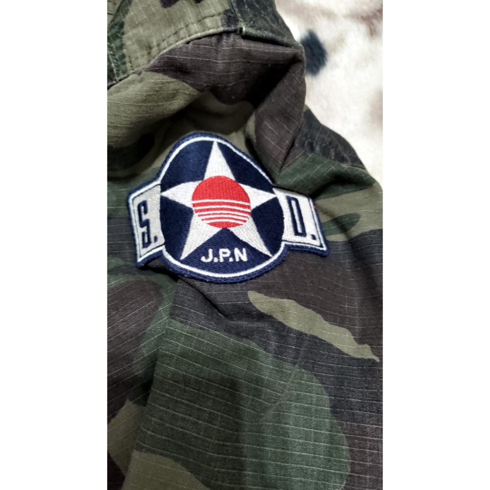 二手Superdry極度乾躁 軍綠仿舊長袖外套XS 灰色連帽經典防風外套S-細節圖7