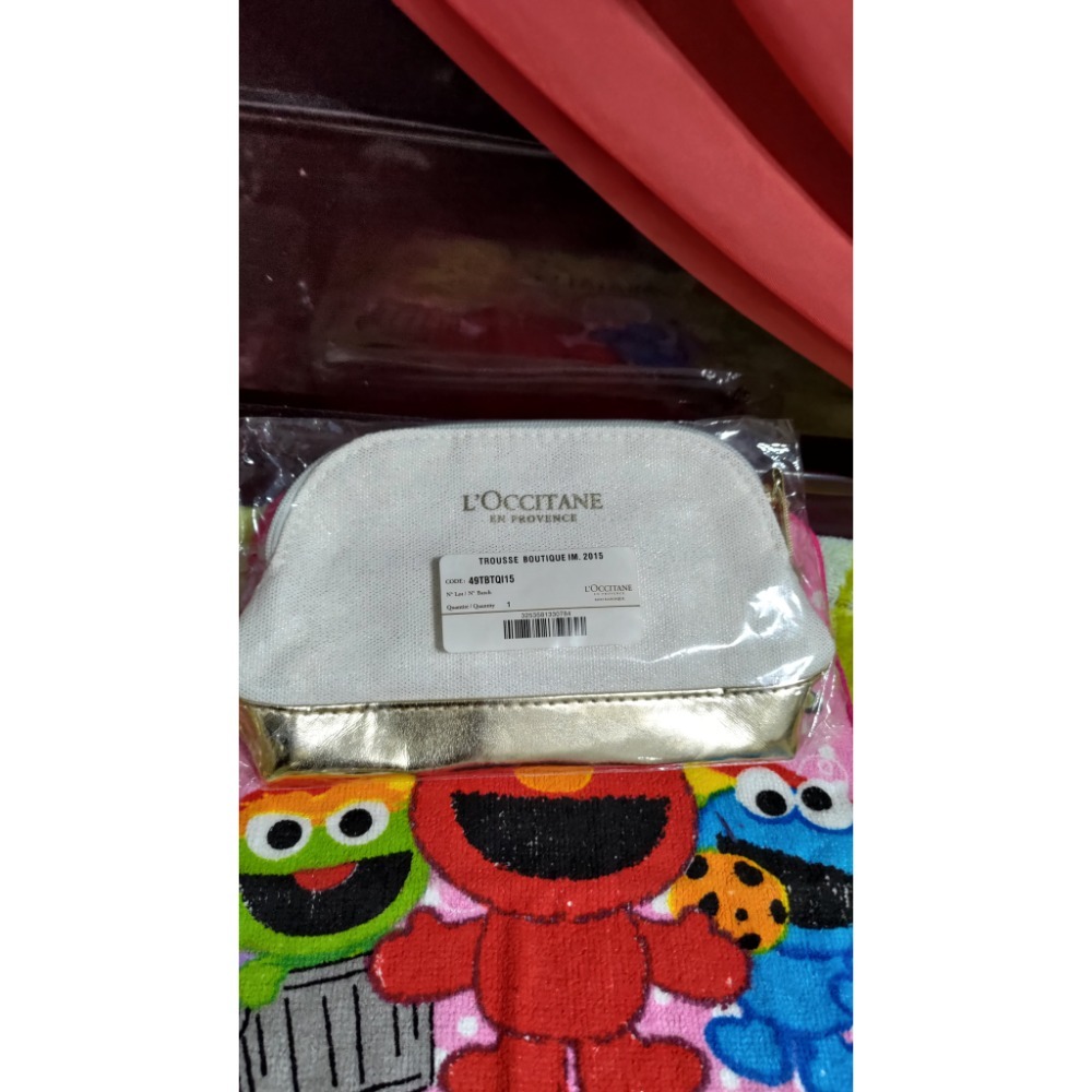 歐舒丹米色帆布和金色洗漱化妝包 藍色雅詩蘭黛化妝包 植村秀-細節圖8