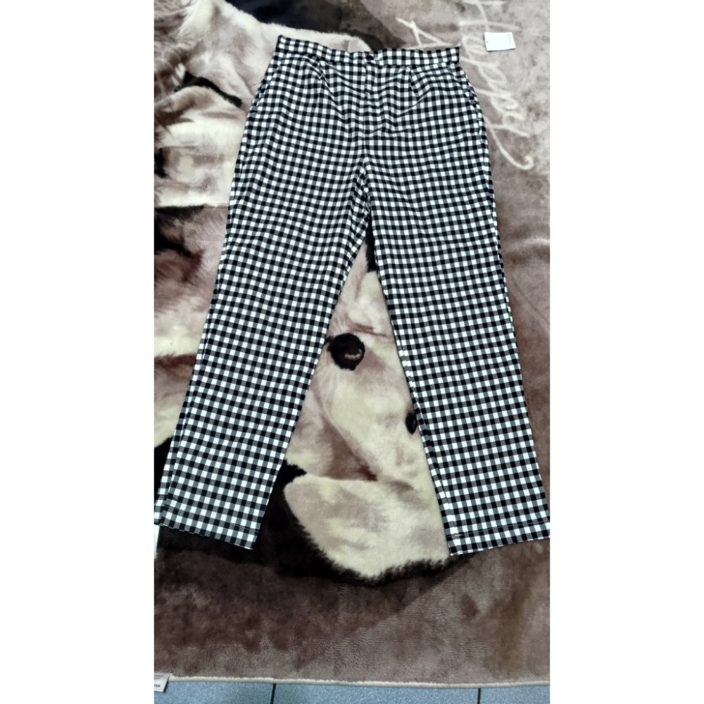 日本Lowrys farm 毛料 格子 YKK長寬褲 L AMERICAN HOLIC前後4口袋L 厚磅長褲YKK-細節圖4