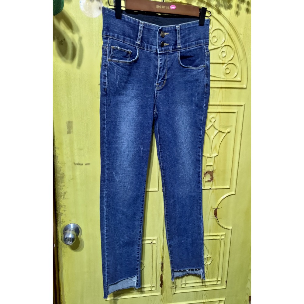 100%純羊毛長版大衣 38號 韓國FLYUP 高腰 彈性 牛仔褲M-細節圖4