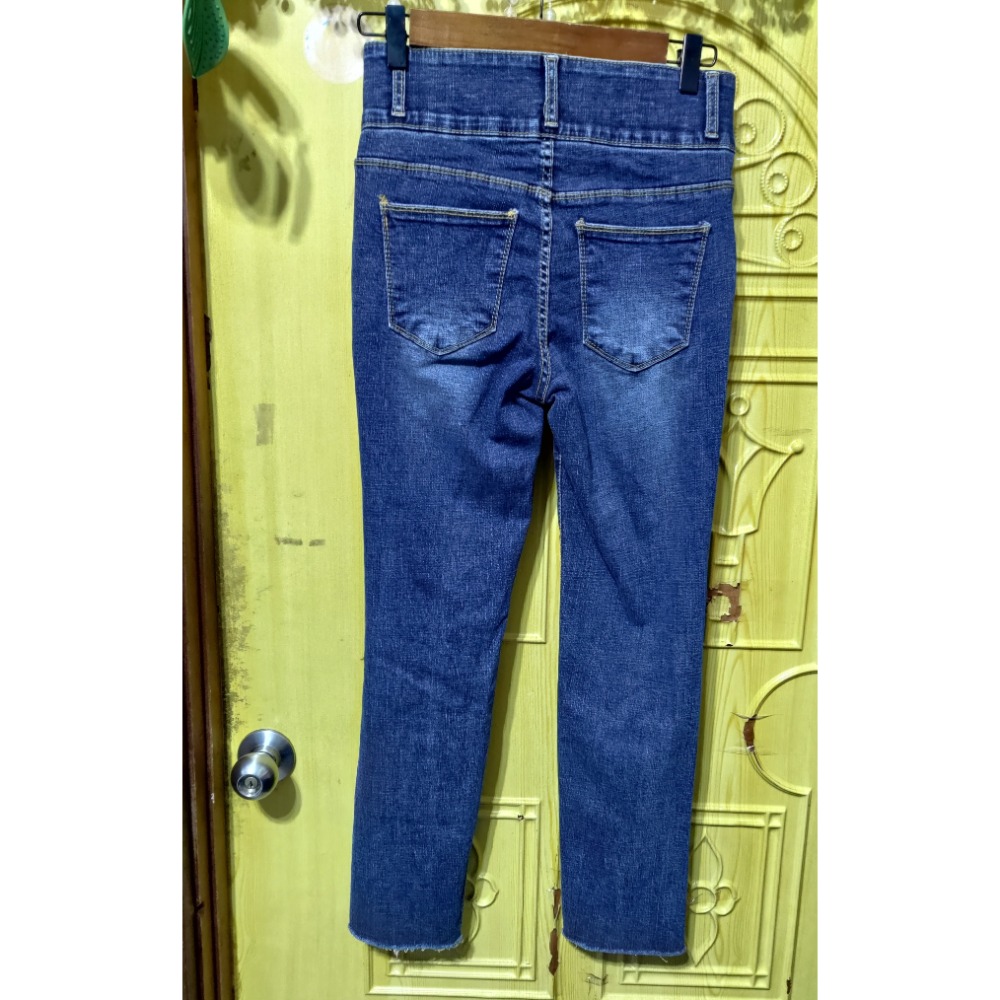 100%純羊毛長版大衣 38號 韓國FLYUP 高腰 彈性 牛仔褲M-細節圖5