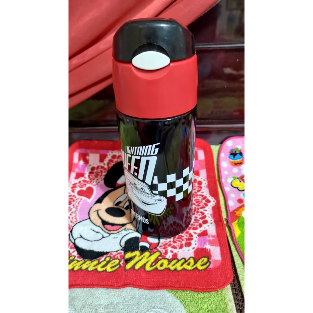 二手 膳魔師 珠光粉紅色 不鏽鋼保溫瓶 480cc 奧迪贈品 兒童吸管保溫杯370cc-細節圖7