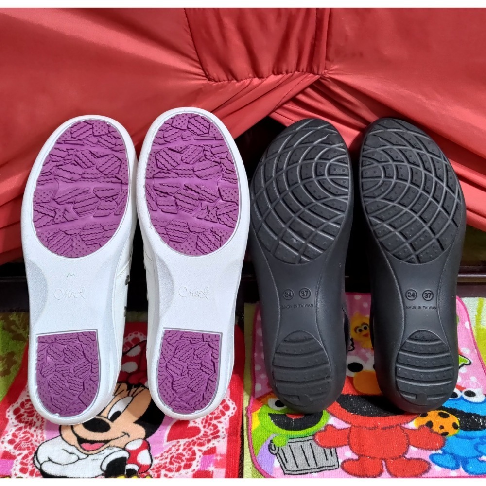 二手 M&G護士鞋售 70號 Hello Kitty 黑色水鑽魚嘴休閒鞋黑色37號-細節圖4