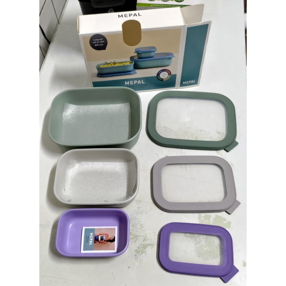 荷蘭製MEPAL保鮮盒三件組 扣樂扣樂廚餘回收桶3L FDA氣炸鍋配件5件組-細節圖2