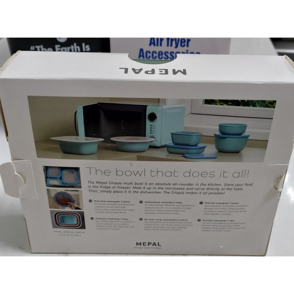 荷蘭製MEPAL保鮮盒三件組 扣樂扣樂廚餘回收桶3L FDA氣炸鍋配件5件組-細節圖5