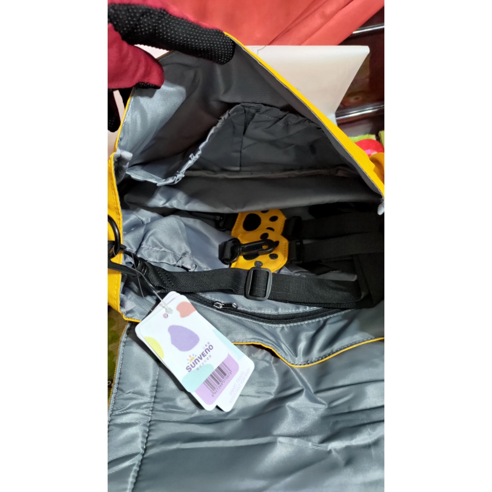 中華航空MOSCHINO過夜包 Meng Wa Wa 肩斜背包 推車手納包 置物掛袋-細節圖5