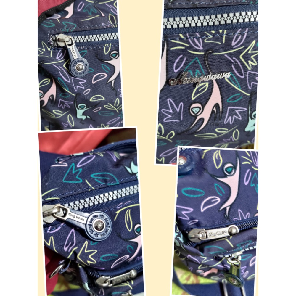 中華航空MOSCHINO過夜包 Meng Wa Wa 肩斜背包 推車手納包 置物掛袋-細節圖8