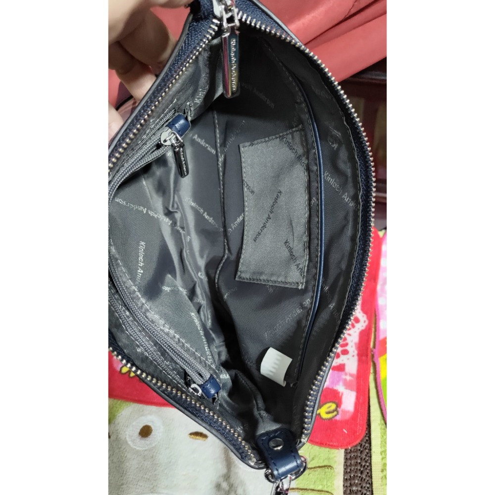 二手 MK MICHAEL KORS 金屬logo 鉚釘牛皮拉鍊後背包 金安德森 經典格紋 肩斜背包-細節圖9